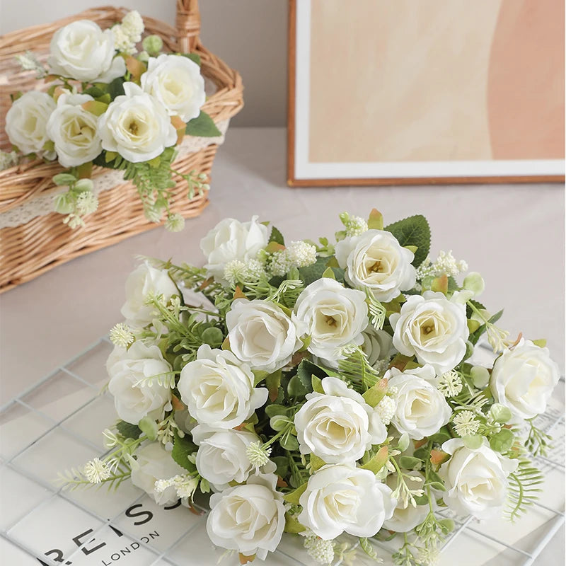 Buquê de Rosas de Seda