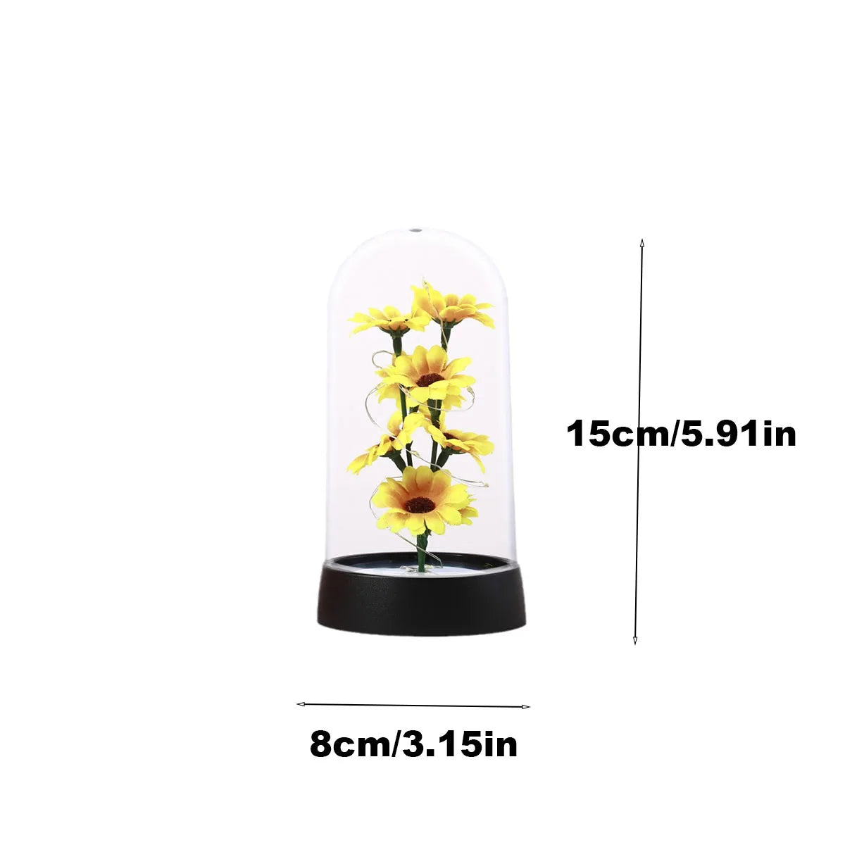 Planta Artificial Girassol Brilho Estrelado Com Led