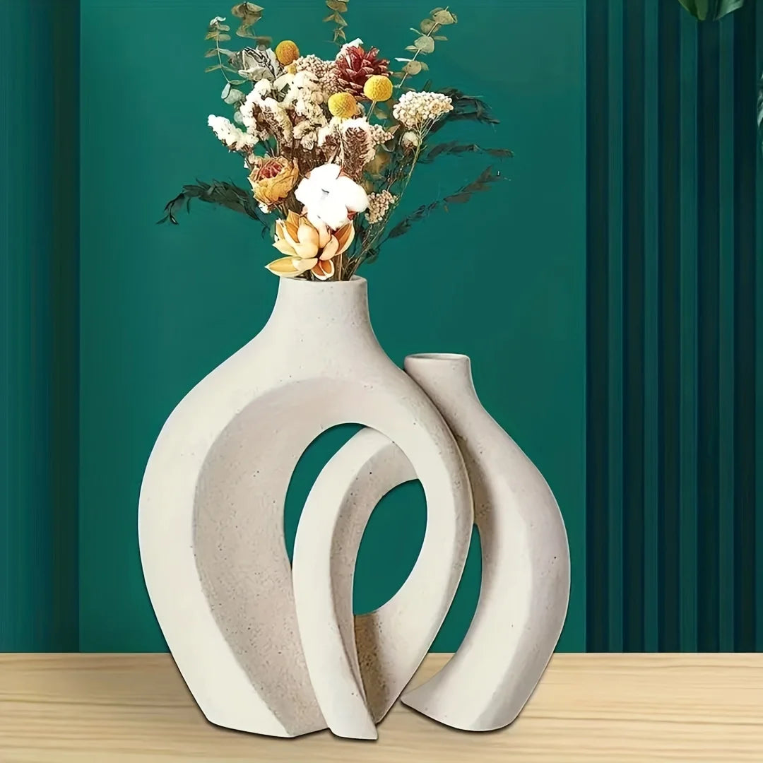 Vaso Decorativo Moderno de Cerâmica - A Sofisticação Ideal para Transformar Qualquer Ambiente