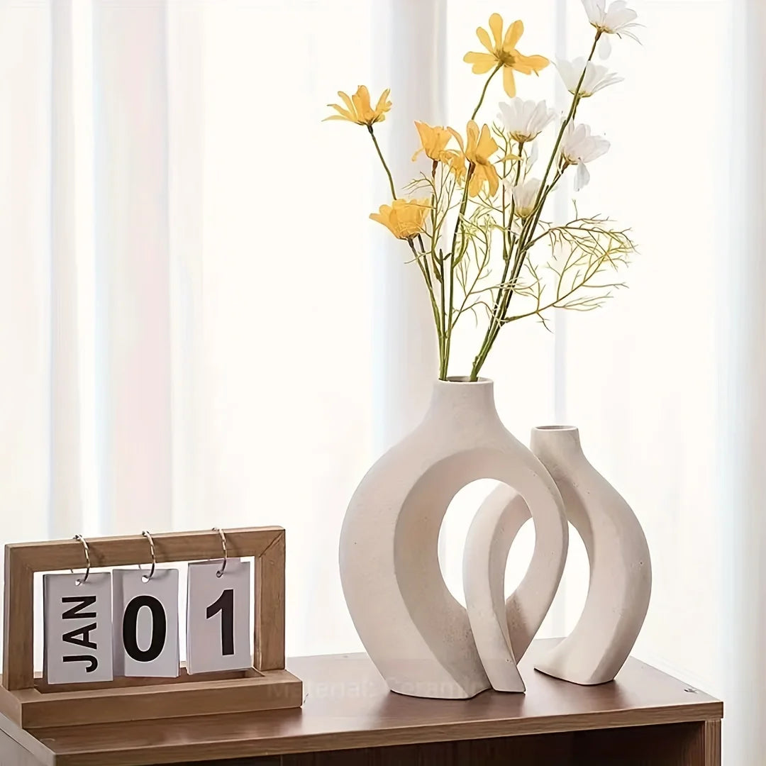 Vaso Decorativo Moderno de Cerâmica - A Sofisticação Ideal para Transformar Qualquer Ambiente