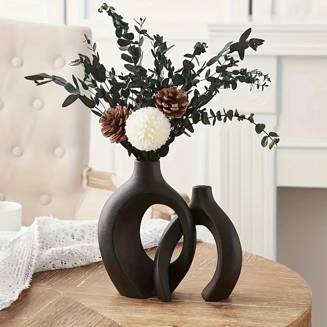 Vaso Decorativo Moderno de Cerâmica - A Sofisticação Ideal para Transformar Qualquer Ambiente