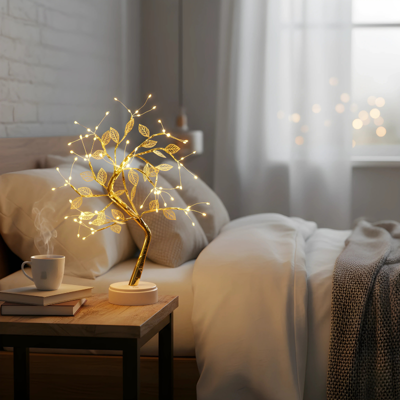 Planta Artificial Bonsai LED