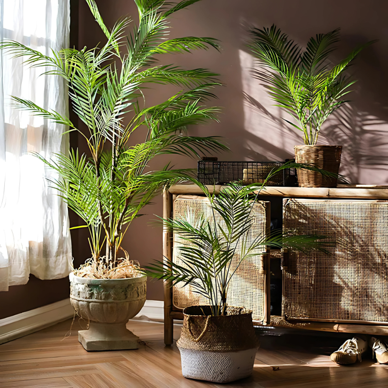 Planta Artificial Palmeira Tropical 125cm 13 Folhas - Charme Tropical