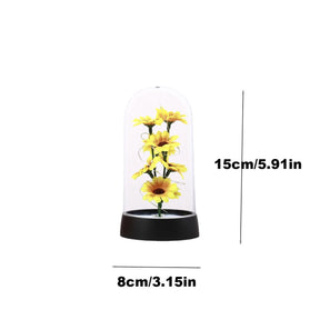 Planta Artificial Girassol Brilho Estrelado Com Led