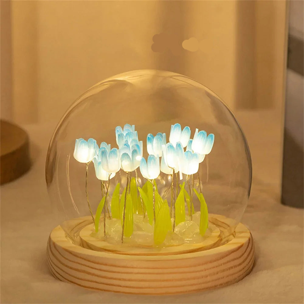 Planta Artificial Tulipa DIY Elegância Iluminada Com Led